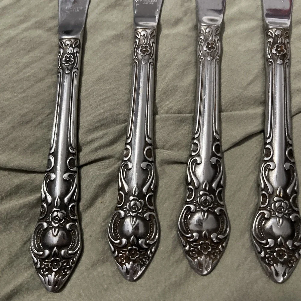 GRANDE TRADITION 6 Dinner Knives 8 5/8 Lifetime Cutlery Stainless Japan Flatware